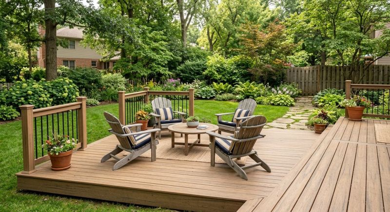 Ground Level Deck Construction in Boston, MA