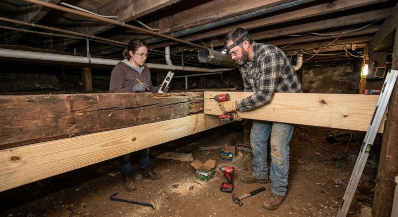 Basement Beam Repair in Wilmington, NC