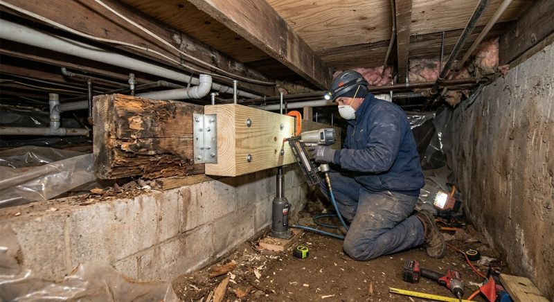 Basement Beam Repair in Kansas City, KS