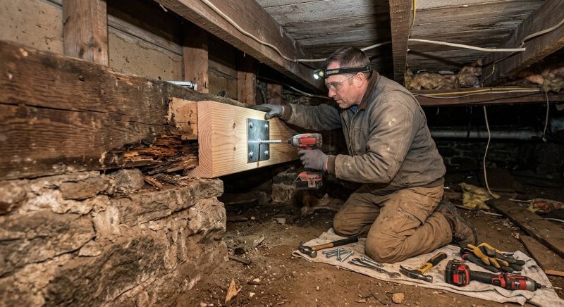 Garage Beam Repair in Wilmington, NC