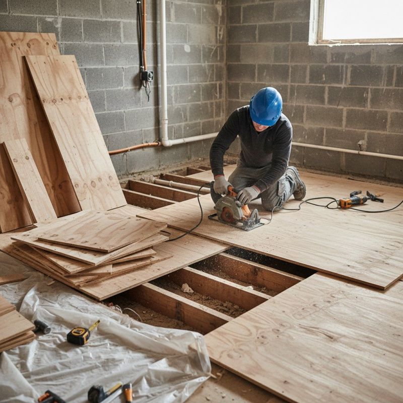 Plywood Subfloor Repair in Kansas City, KS